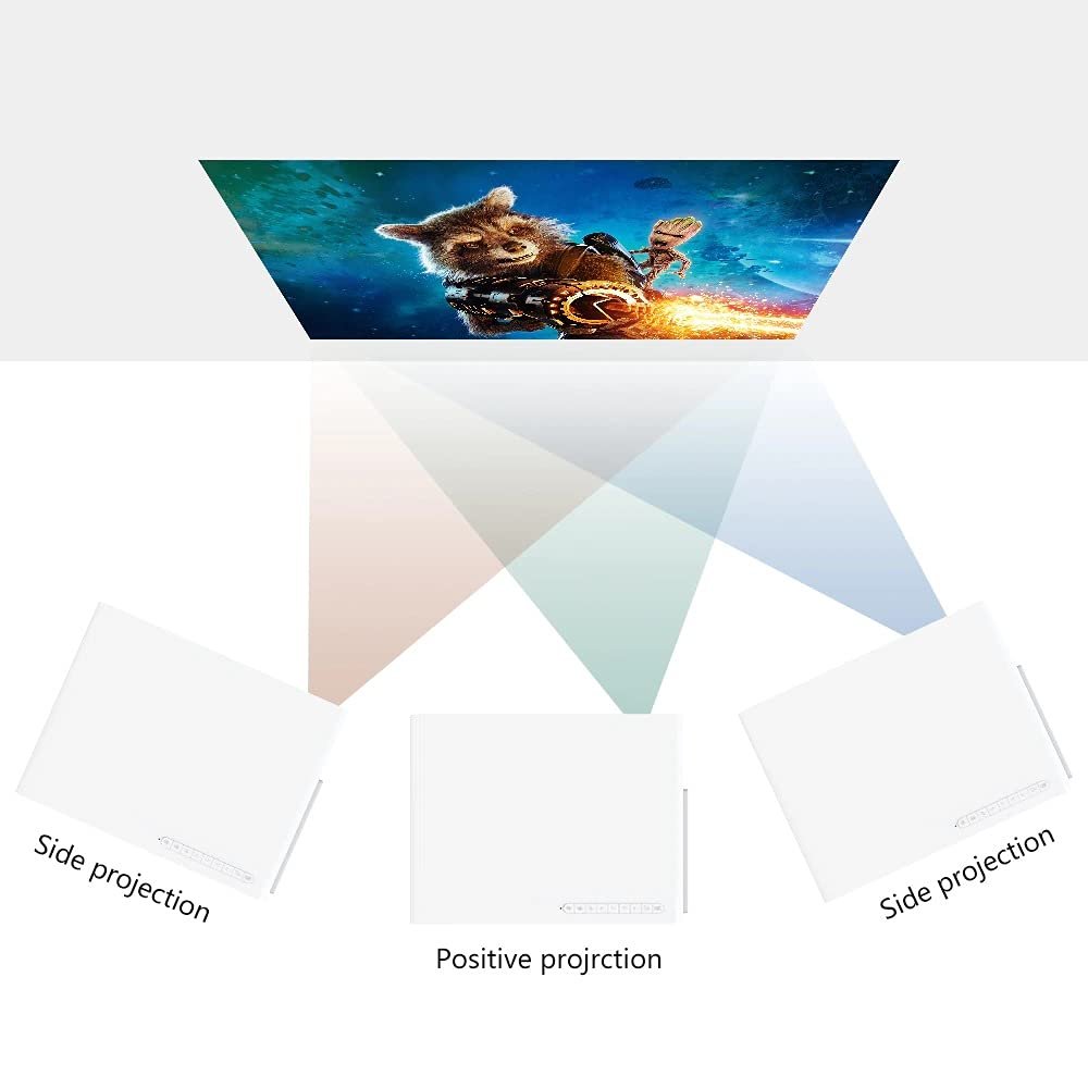 3 3 AUN Akey7 Max Real Full HD Native 1080P Resolution, 4K Supported Android 9.0, RAM: 1GB, ROM: 16GB, BLUETOOTH: 4.0 , 8500 Lumens for Wi-Fi Bluetooth, Mira Cast Home Theatre LED Projector.